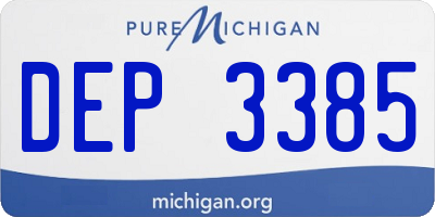 MI license plate DEP3385