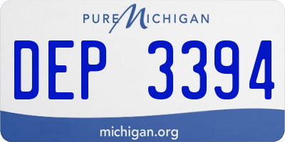 MI license plate DEP3394