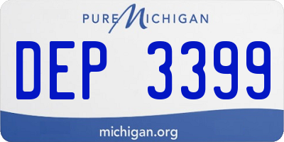 MI license plate DEP3399