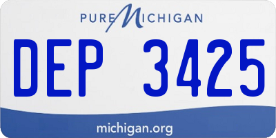 MI license plate DEP3425