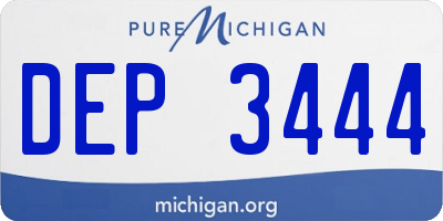 MI license plate DEP3444