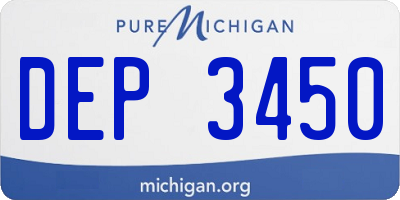 MI license plate DEP3450