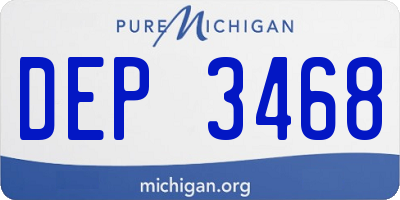 MI license plate DEP3468
