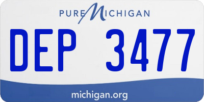 MI license plate DEP3477