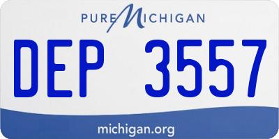 MI license plate DEP3557