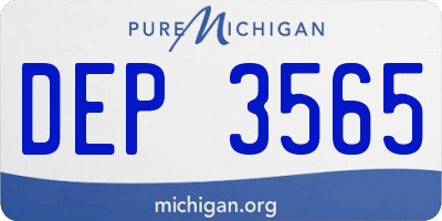 MI license plate DEP3565