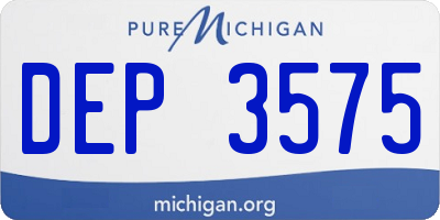 MI license plate DEP3575