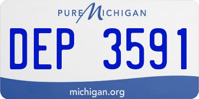 MI license plate DEP3591