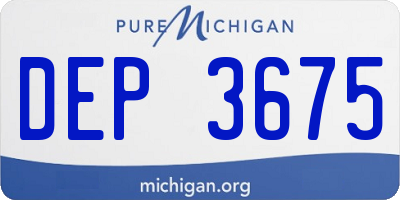 MI license plate DEP3675