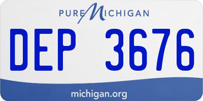 MI license plate DEP3676
