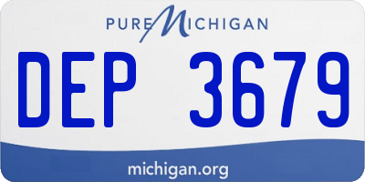 MI license plate DEP3679