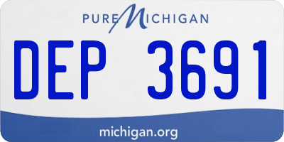 MI license plate DEP3691