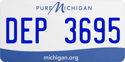 MI license plate DEP3695