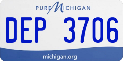 MI license plate DEP3706