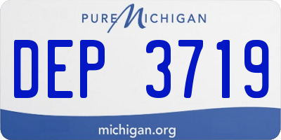 MI license plate DEP3719
