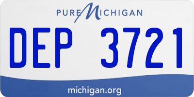 MI license plate DEP3721