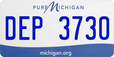 MI license plate DEP3730