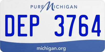 MI license plate DEP3764