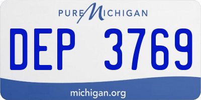 MI license plate DEP3769