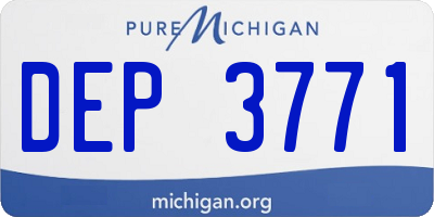 MI license plate DEP3771