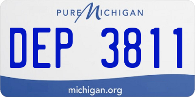 MI license plate DEP3811