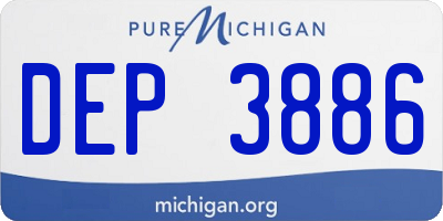 MI license plate DEP3886