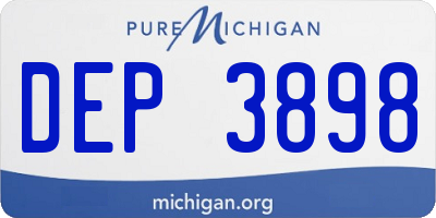 MI license plate DEP3898