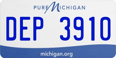 MI license plate DEP3910