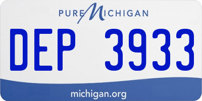 MI license plate DEP3933