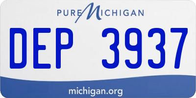 MI license plate DEP3937
