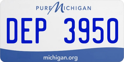 MI license plate DEP3950