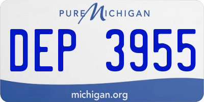 MI license plate DEP3955