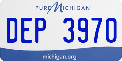 MI license plate DEP3970