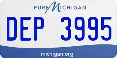 MI license plate DEP3995