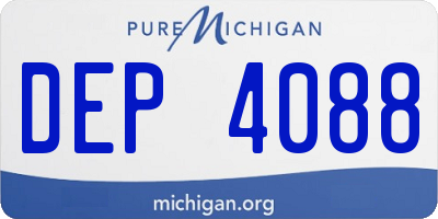 MI license plate DEP4088