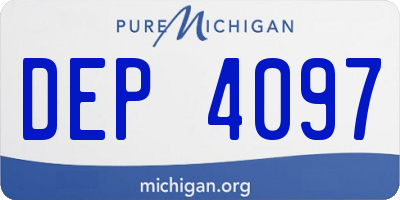 MI license plate DEP4097