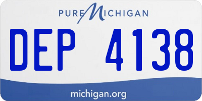 MI license plate DEP4138