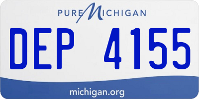 MI license plate DEP4155