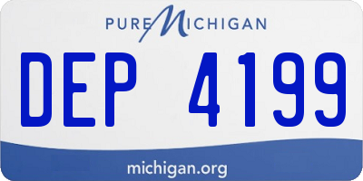 MI license plate DEP4199