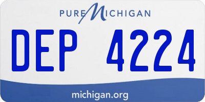 MI license plate DEP4224