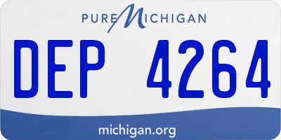 MI license plate DEP4264