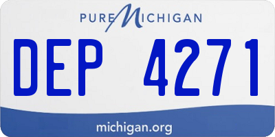MI license plate DEP4271