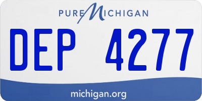MI license plate DEP4277
