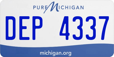 MI license plate DEP4337