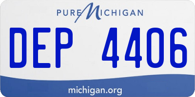 MI license plate DEP4406