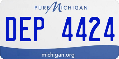 MI license plate DEP4424