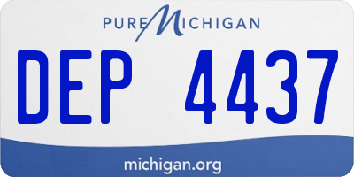 MI license plate DEP4437