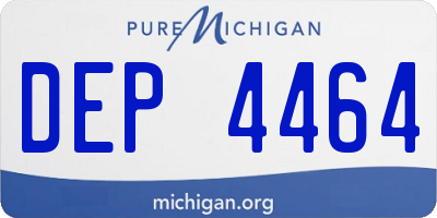 MI license plate DEP4464