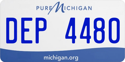MI license plate DEP4480