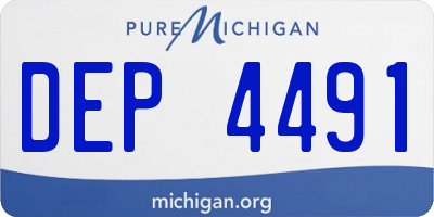 MI license plate DEP4491